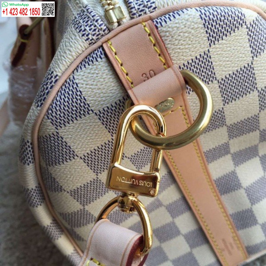 Replika Louis Vuitton Speedy Bandouliere 30 Torba Damier Azur N41373 Blv053