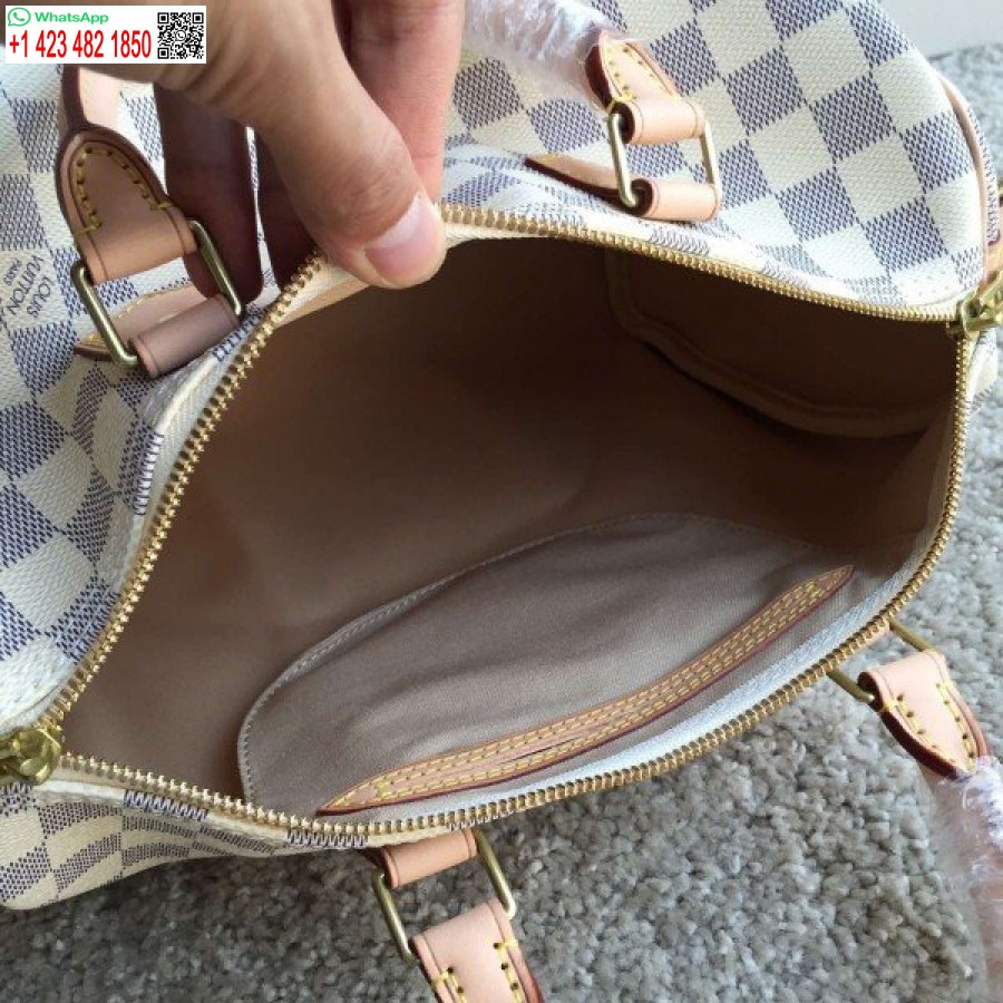 Replika Louis Vuitton Speedy Bandouliere 30 Torba Damier Azur N41373 Blv053