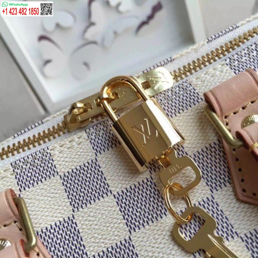 Replika Louis Vuitton Speedy Bandouliere 25 Torba Damier Azur N41374 Blv052