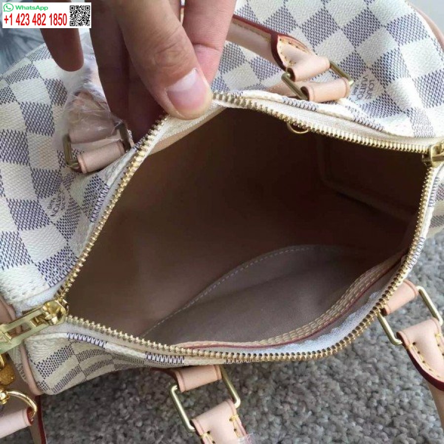 Replika Louis Vuitton Speedy Bandouliere 25 Torba Damier Azur N41374 Blv052