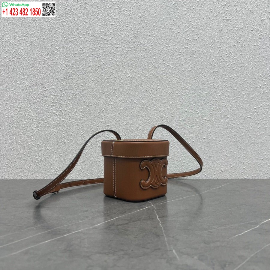 Replika Celine 199263 Majhna škatlica Cuir Triomphe V Gladki Telečji Koži