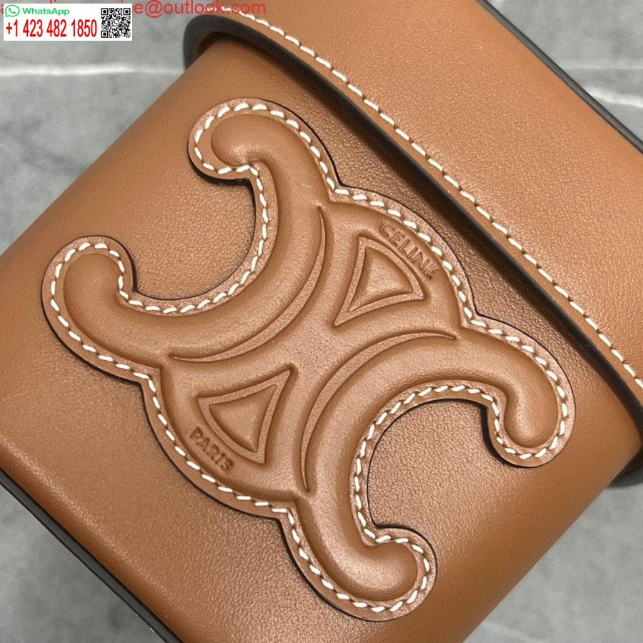 Replika Celine 199263 Majhna škatlica Cuir Triomphe V Gladki Telečji Koži