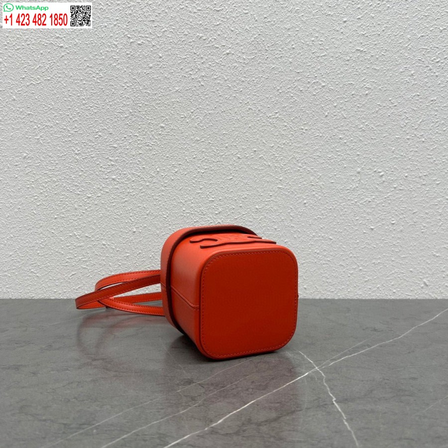 Replica Celine 199263 Piccola Scatola Cuir Triomphe In Pelle Di Vitello Liscia Rosso Arancio