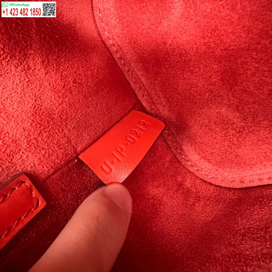 Replica Celine 199263 Piccola Scatola Cuir Triomphe In Pelle Di Vitello Liscia Rosso Arancio