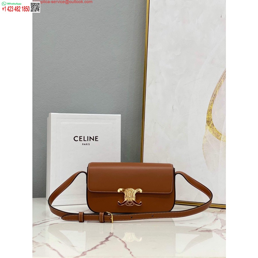 Replika Tas Bahu Celine 194143 Triomphe Berbahan Kulit Anak Sapi Muda Alami