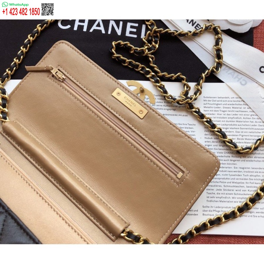 Réplica Chanel Pequena Aba Réplicas Bolsa A57275 Melhor Preto/ouro