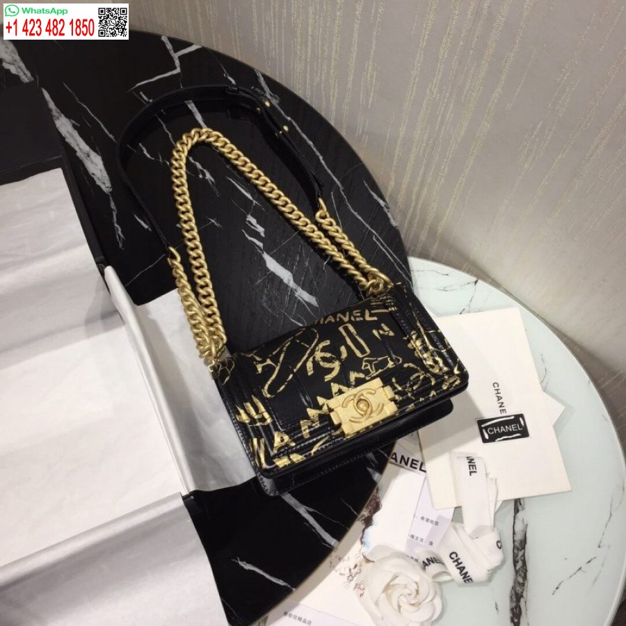 Replica Chanel Piccolo Ragazzo Chanel Uk Borsa A Specchio 1:1 A67085 Oro