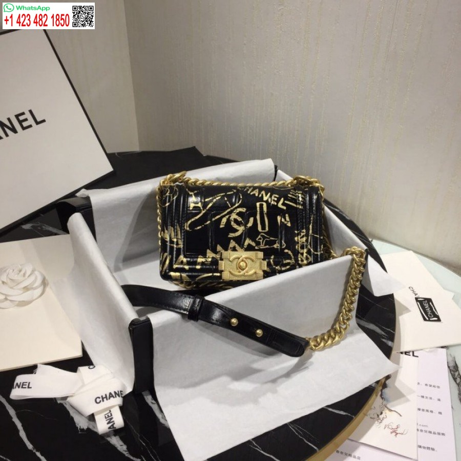 Replica Chanel Piccolo Ragazzo Chanel Uk Borsa A Specchio 1:1 A67085 Oro
