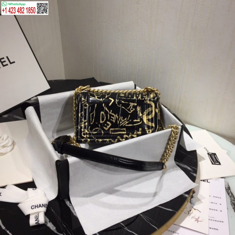 Replica Chanel Piccolo Ragazzo Chanel Uk Borsa A Specchio 1:1 A67085 Oro
