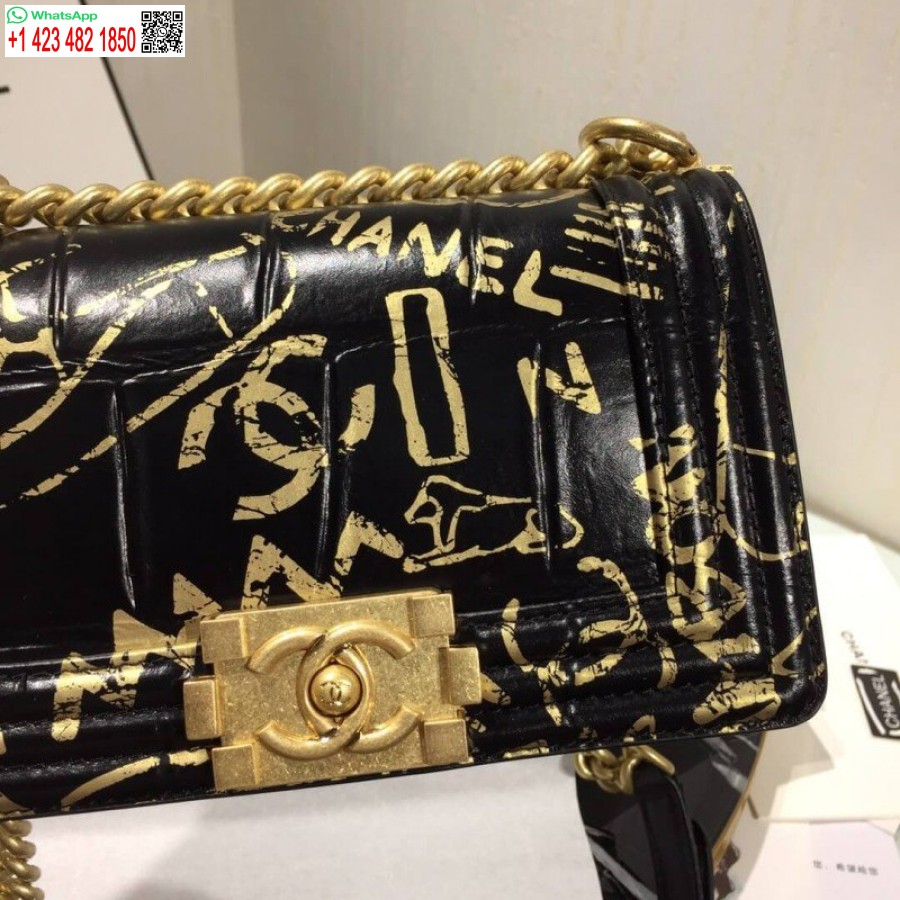 Replica Chanel Piccolo Ragazzo Chanel Uk Borsa A Specchio 1:1 A67085 Oro