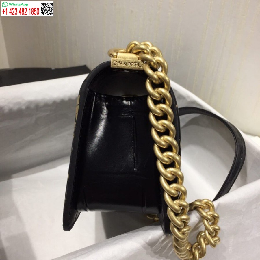 Replica Chanel Piccolo Ragazzo Chanel Uk Borsa A Specchio 1:1 A67085 Oro