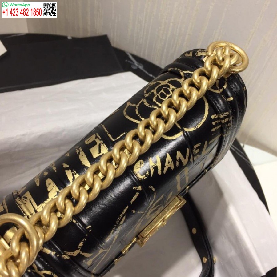 Replica Chanel Piccolo Ragazzo Chanel Uk Borsa A Specchio 1:1 A67085 Oro