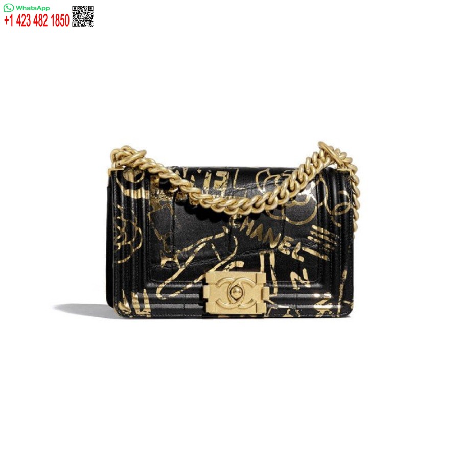 Replica Chanel Piccolo Ragazzo Chanel Uk Borsa A Specchio 1:1 A67085 Oro