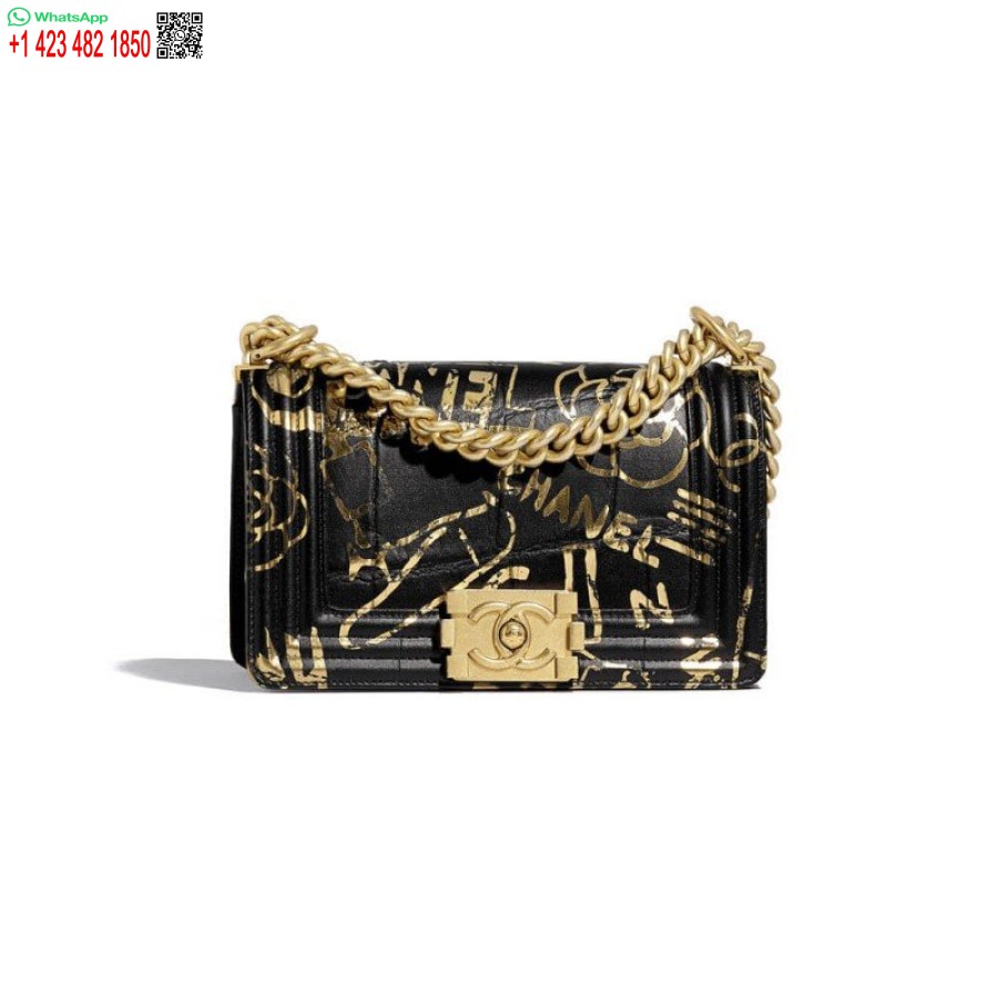Replică Chanel Băiat Mic Chanel Uk 1:1 Oglindă Geantă A67085 Auriu