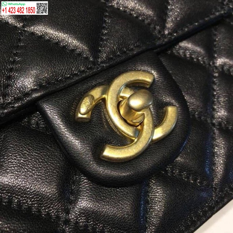 Replica Chanel Small Aaa+ Pearl Chain Flik Hög Väska As0584