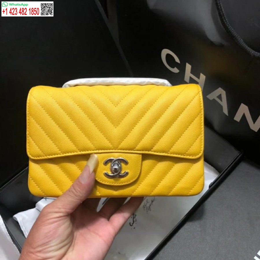 Replica Chanel Perfect Chevron Wholesale Caviar Leathe 20Cm Classic Flap Bag 1116