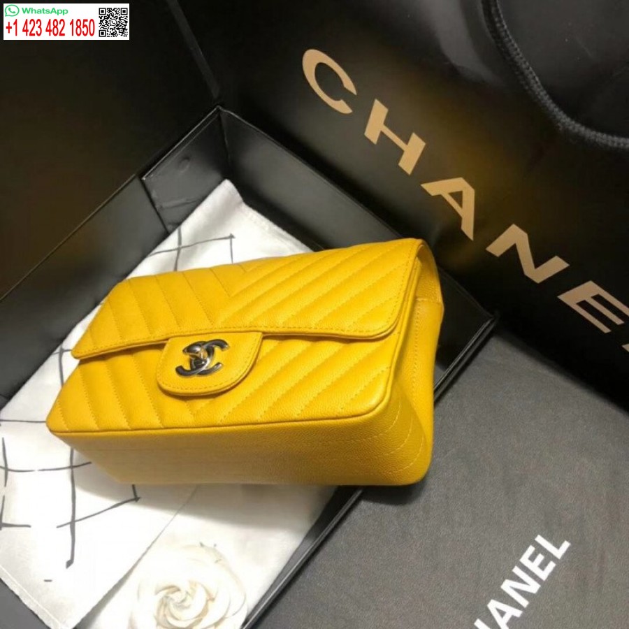 Replica Chanel Perfect Chevron Wholesale Caviar Leathe 20Cm Classic Flap Bag 1116