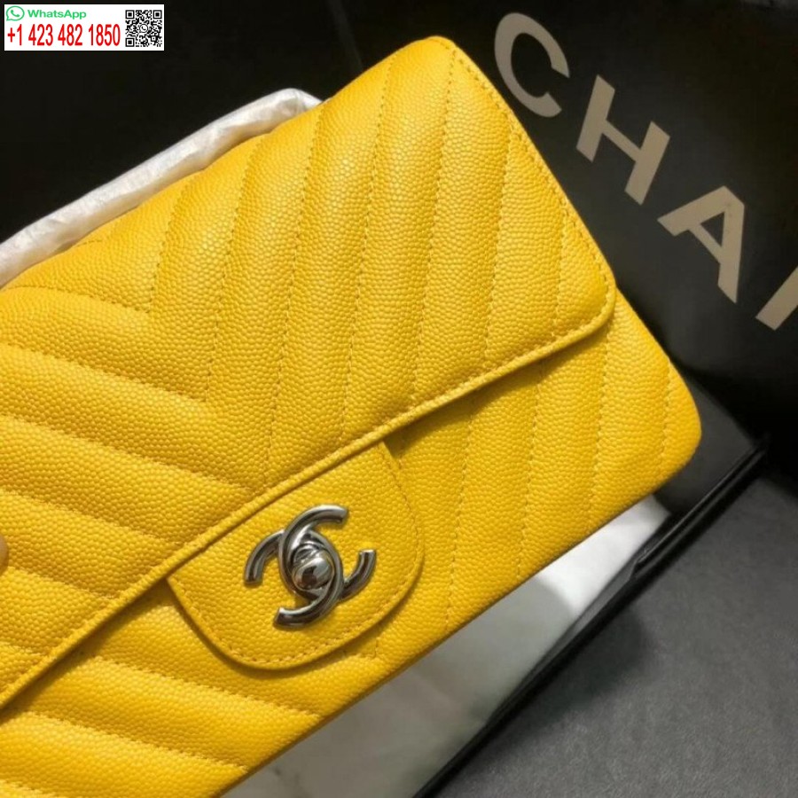 Replica Chanel Perfect Chevron Wholesale Caviar Leathe 20Cm Classic Flap Bag 1116
