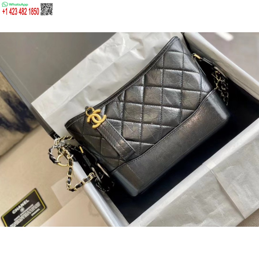 Replica Chanel Gabrielle Aaa+ Geanta Hobo Mica A91810 Inalta Neagra