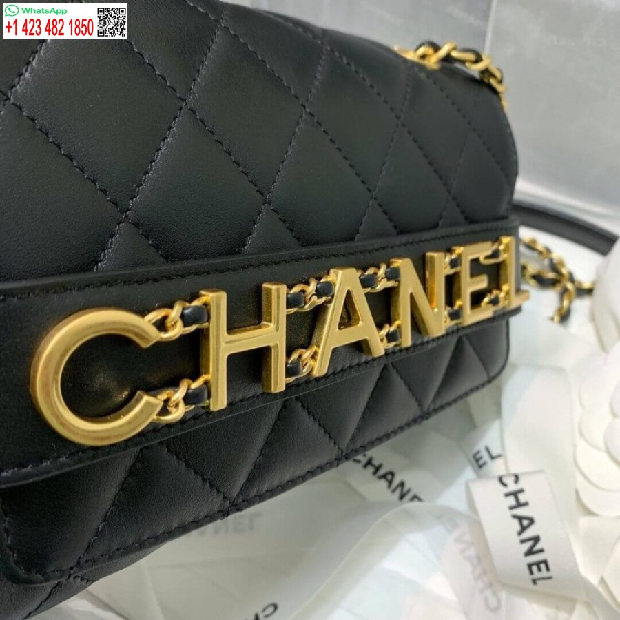 реплика на Chanel отпред, луксозно лого с малък капак, висококачествена чанта As1490