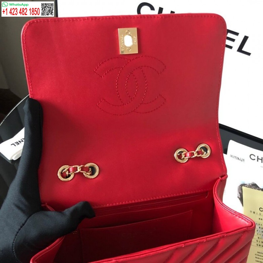 Replica Borsa Chanel Mini Patta In Pelle Di Vitello Economica A91586