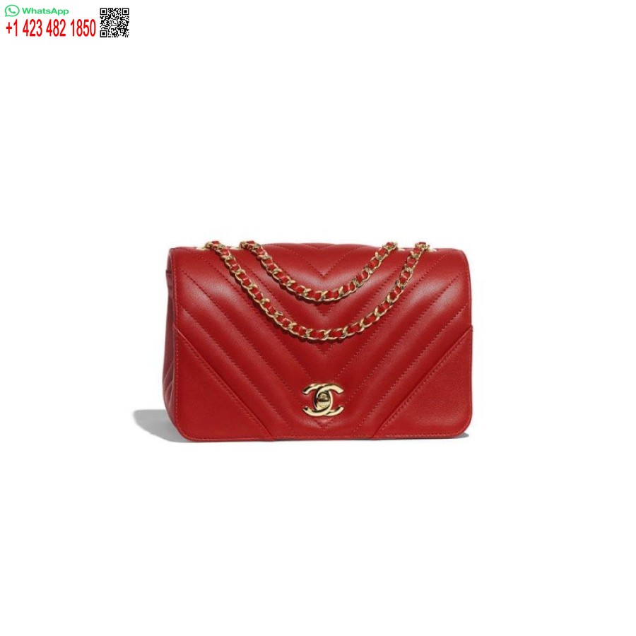 Replică Geantă Ieftină Cu Clapă Mini Chanel Din Piele De Vițel A91586
