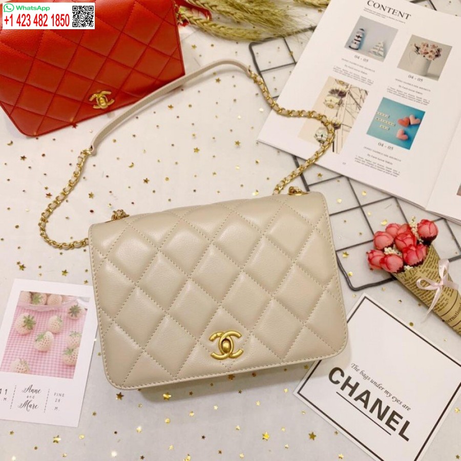 Replica Chanel In Pelle Di Vitello Repliche Borsa Di Lusso Con Patta Singola As8869