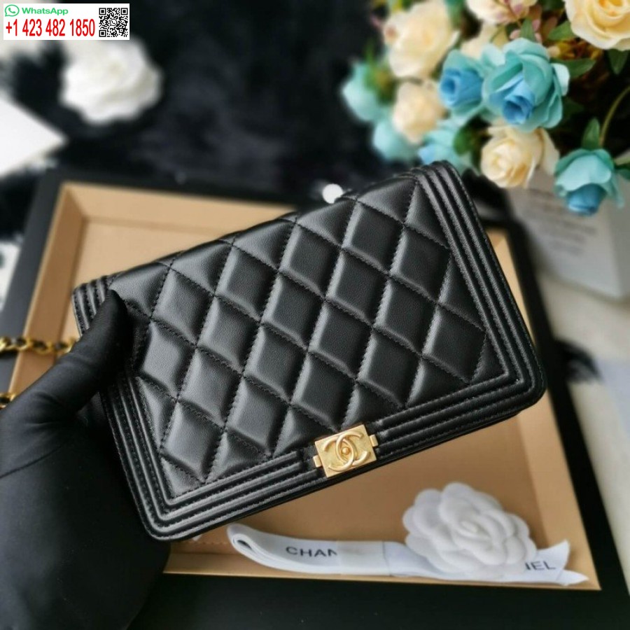Réplique Chanel Meilleur Sac à Chaîne Leboy Woc En Cuir D'agneau Pas Cher 80287
