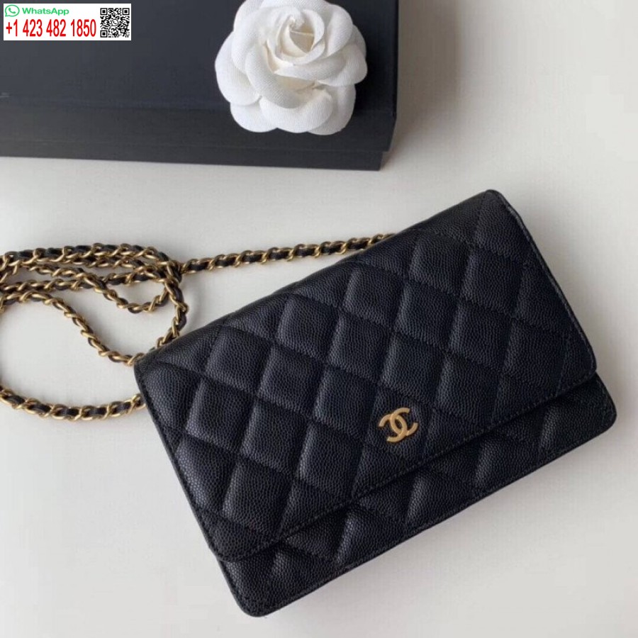 Replica Chanel Caviar Replica Portofel Matlasat Pe Lanțul Uk Woc A33814