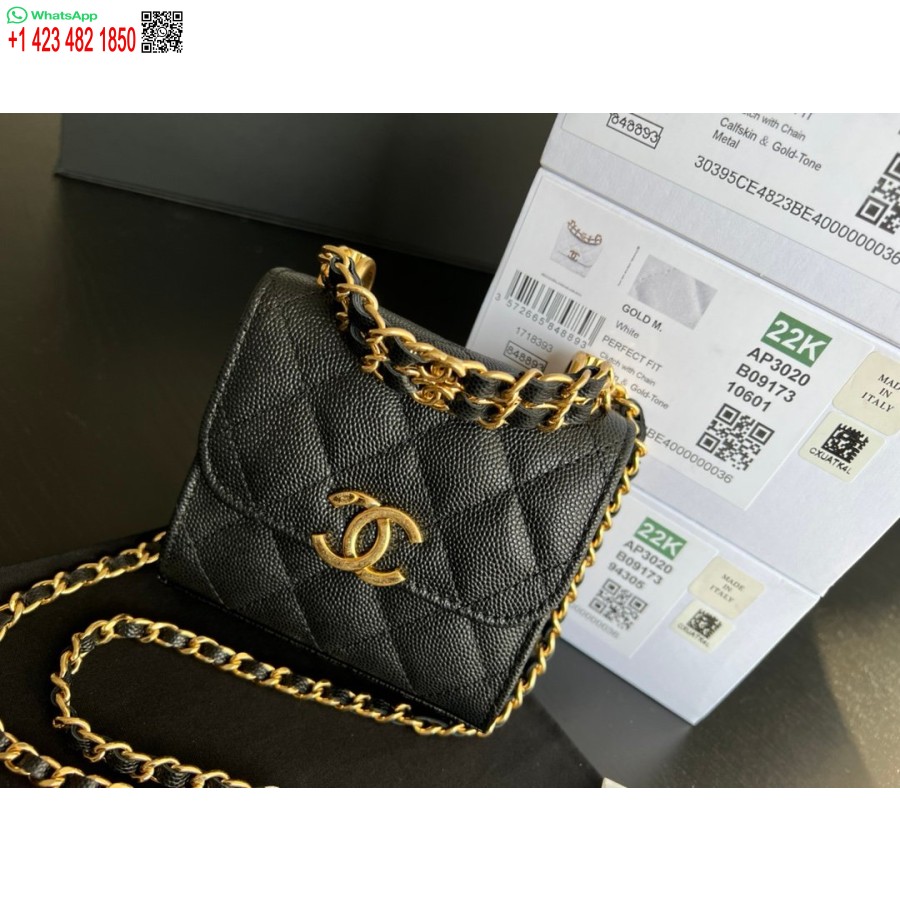 Réplica De Embreagem Chanel Imitação Com Corrente Perfeita