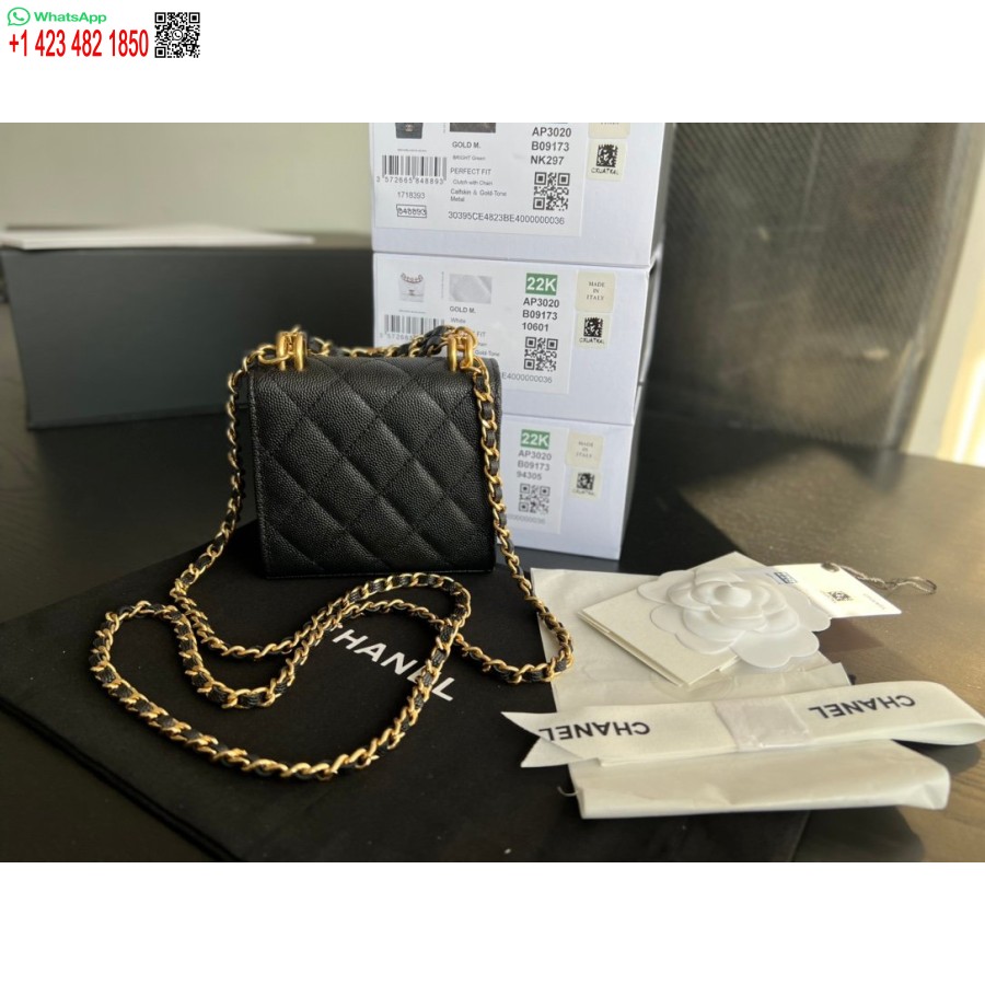 Réplica De Embreagem Chanel Imitação Com Corrente Perfeita