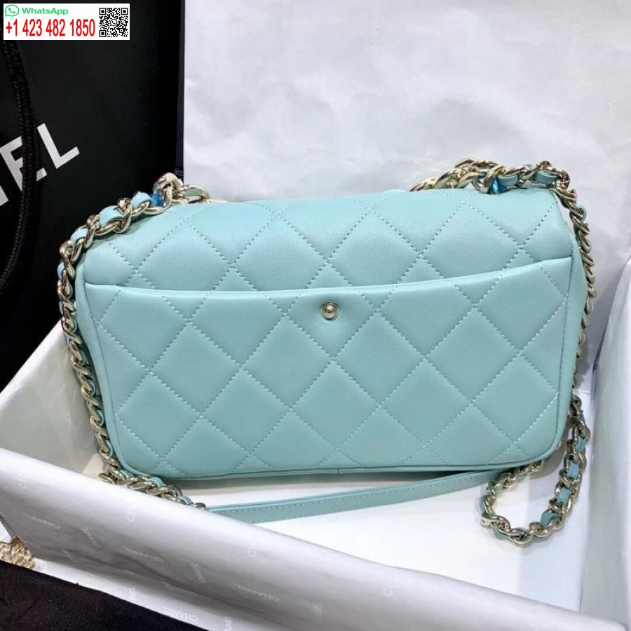 Bolsa Com Aba Chanel Réplica De Alta Qualidade Com Grande Corrente Bicolor Fashion As1353