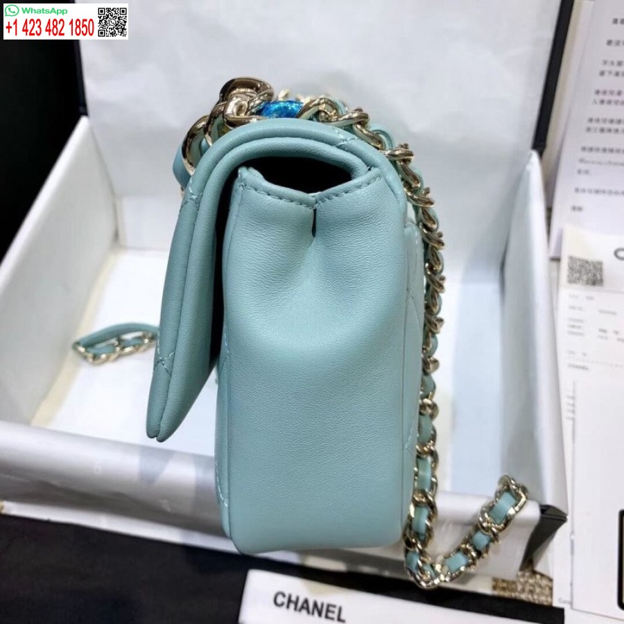 Bolsa Com Aba Chanel Réplica De Alta Qualidade Com Grande Corrente Bicolor Fashion As1353