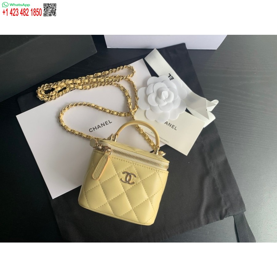 реплика на Chanel с най-високо качество 22 жълто копие Ap2198