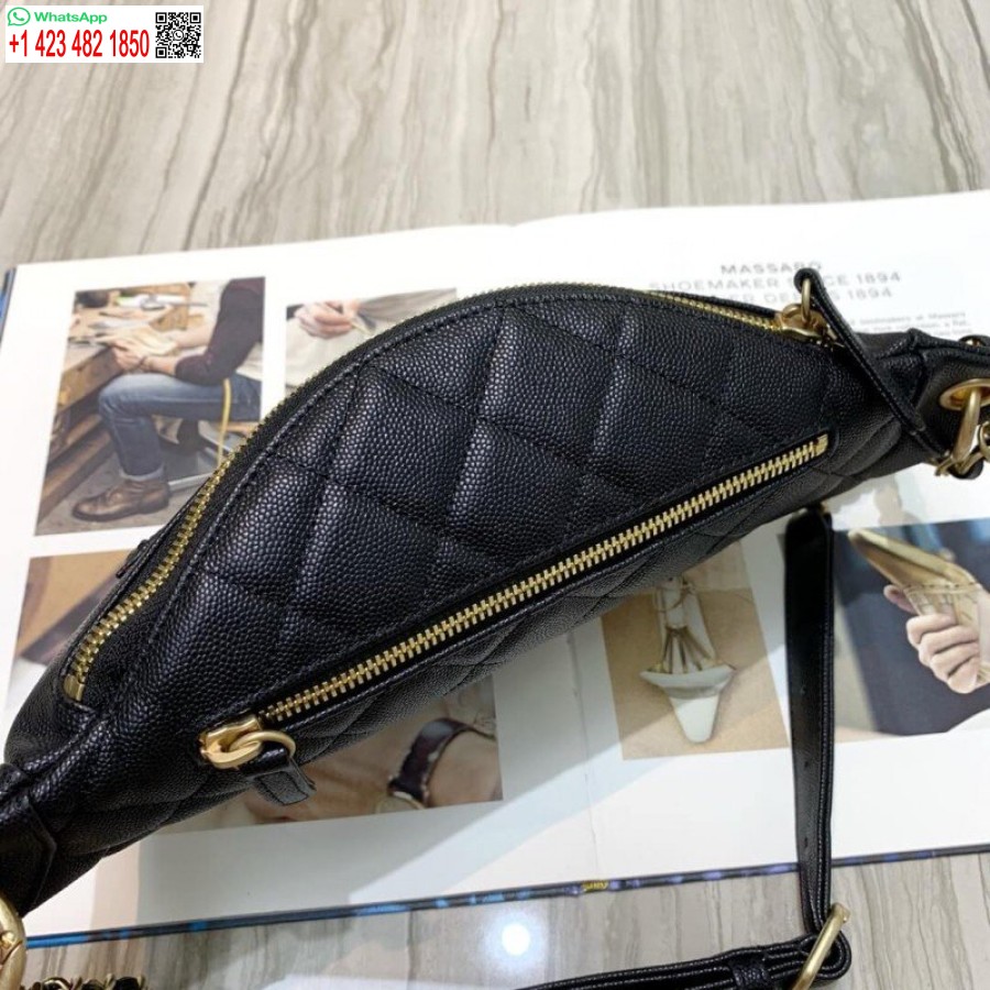 Replika Chanel Prešívaného Kaviáru 1:1 Zrkadlová Teľacia Koža 7-hviezdičkový Pás S0929