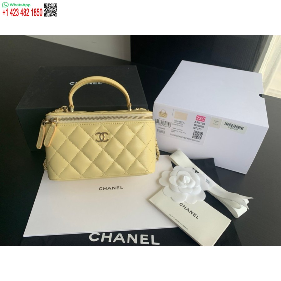 реплика Chanel 1:1 огледало 22 топ жълто Ap2199