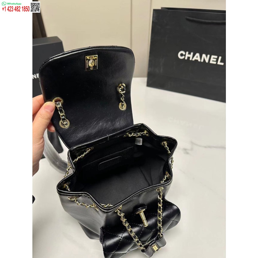 Replika 1:1 Spogulis Chanel 7 Zvaigznes Mini Duma Backpackas2908