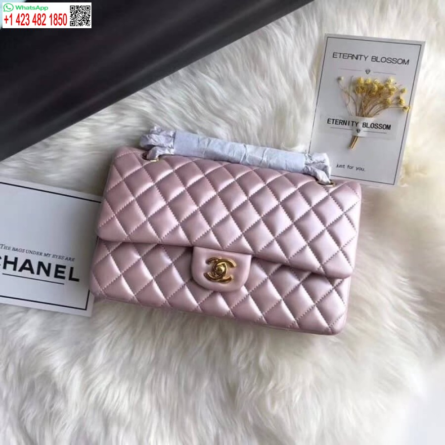 Replica Chanel Lusso 1112 Oro Rosa Taglia Media 2,55 Migliore Borsa Con Patta In Pelle Di Agnello