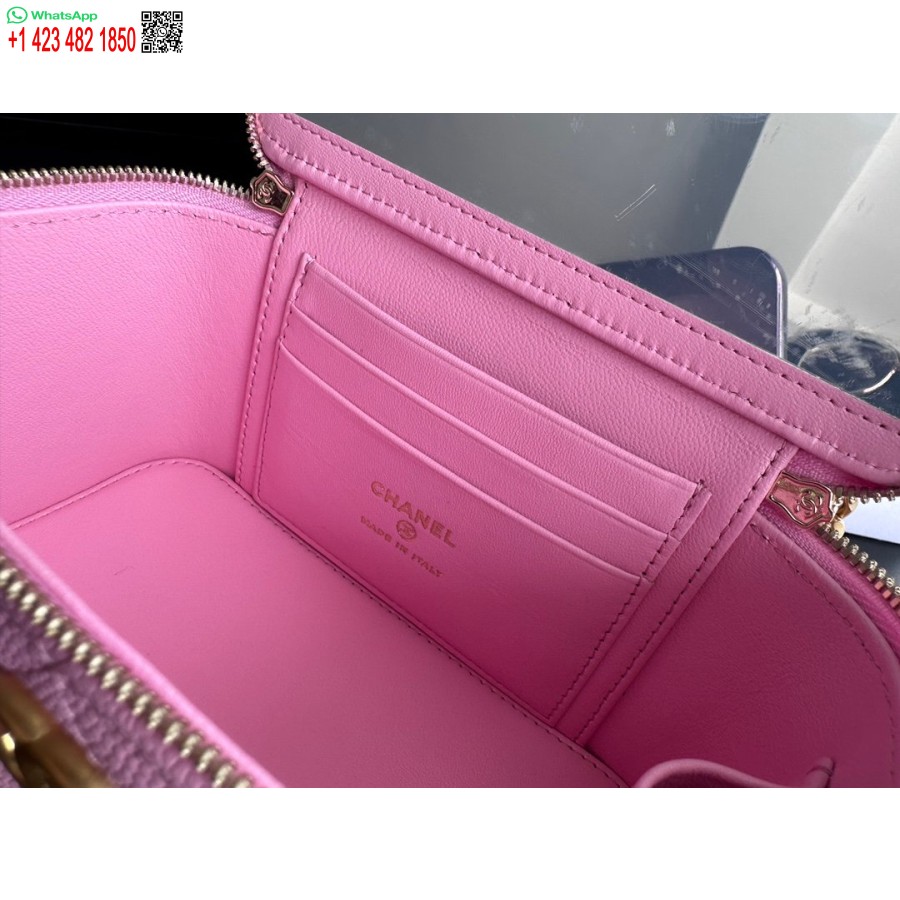 Replika Chanel Klassisk Lommebok På Kjede Beste Rosa Kopi Ap0250