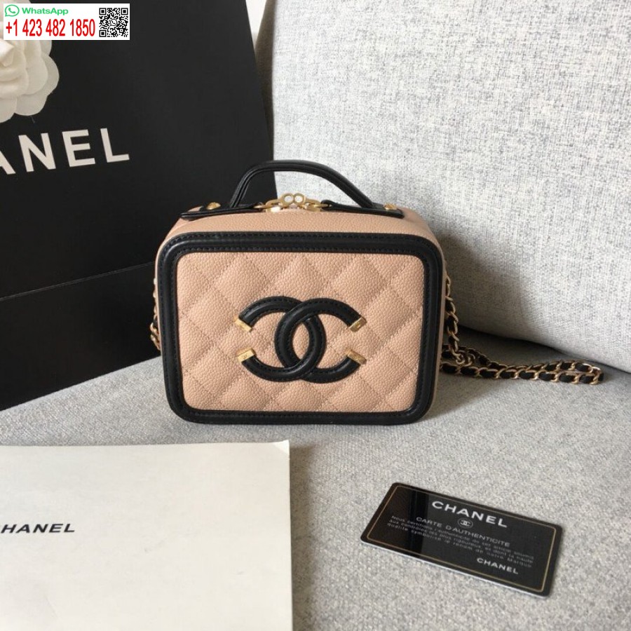 Alta Replica Chanel Trapuntata Caviale Replica Piccolo Beauty Case A93342