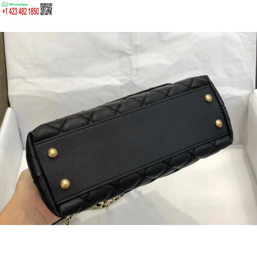 UK Replica Chanel Inspired Coco Handle Black 24*14*10Cm A92990