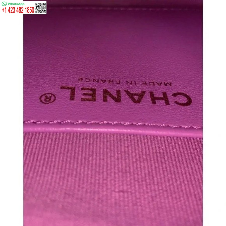 Perfektná Replika Návrhár Chanel Srdce Zips Rameno Peňaženka Na Mince 22s Fialová/čierna Ap2786