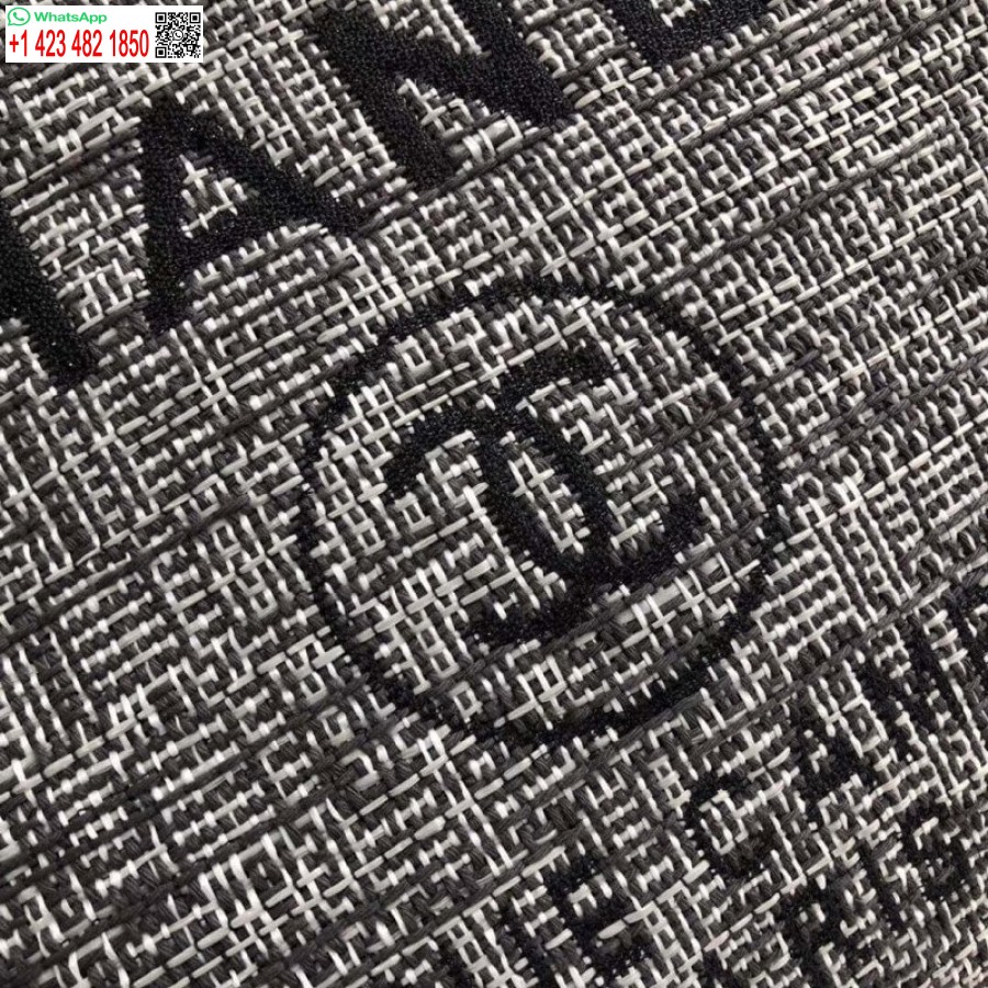 Replica Chanel Deauville Tote Borsa Replica In Tela Di Alta Qualità Da 38 Cm A66941 Jacquard Carbone