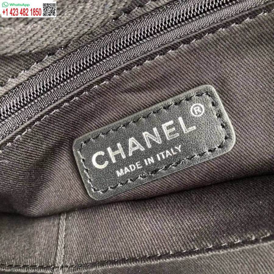 Replika Chanel Deauville Tote Repliky 38cm Plátená Taška Uk A66941 Svetlo šedá/čierna
