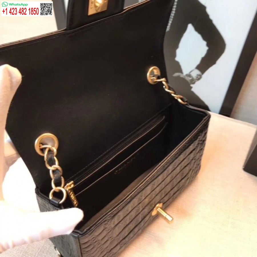 Реплика классической сумки Chanel из кожи аллигатора с клапаном класса люкс 1116 оптом