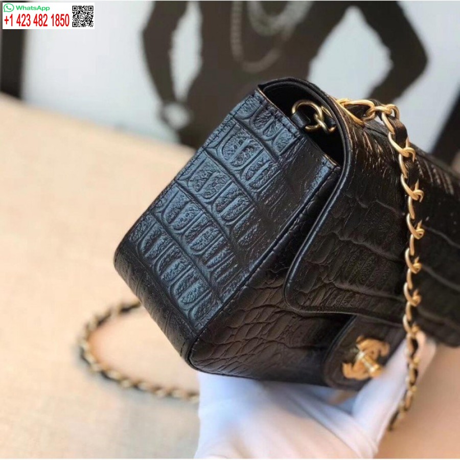 Реплика классической сумки Chanel из кожи аллигатора с клапаном класса люкс 1116 оптом
