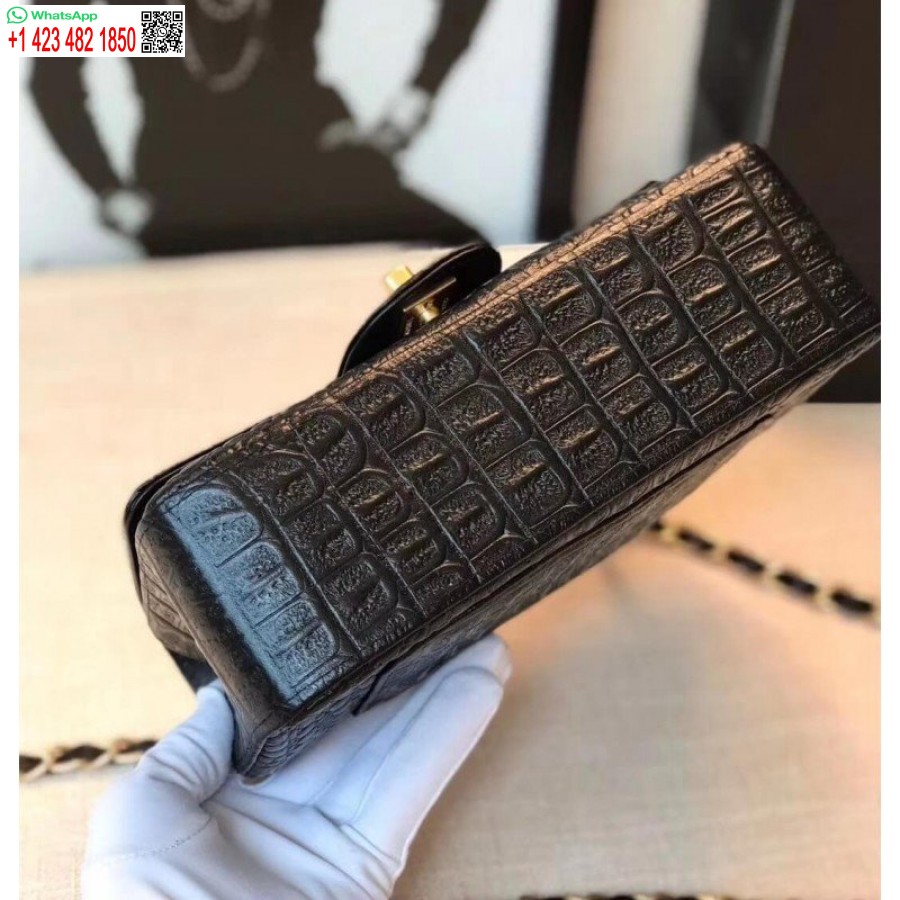 Реплика классической сумки Chanel из кожи аллигатора с клапаном класса люкс 1116 оптом