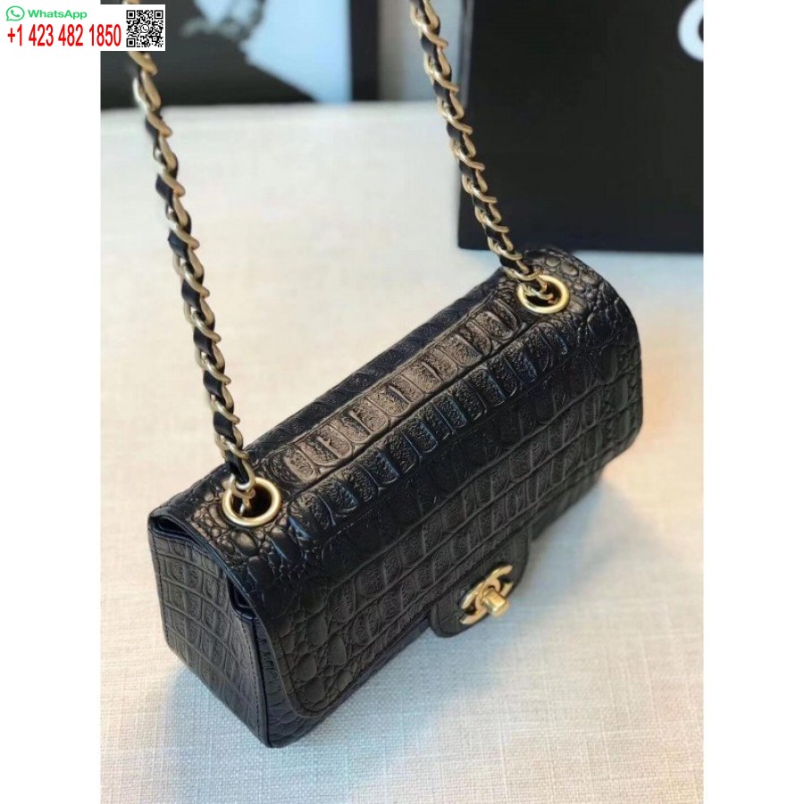 Реплика классической сумки Chanel из кожи аллигатора с клапаном класса люкс 1116 оптом