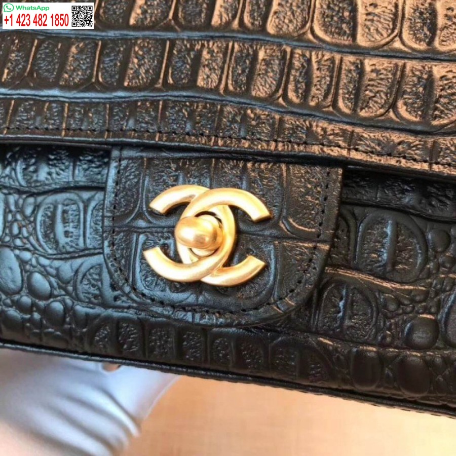 Реплика классической сумки Chanel из кожи аллигатора с клапаном класса люкс 1116 оптом