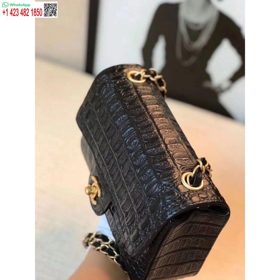 Реплика классической сумки Chanel из кожи аллигатора с клапаном класса люкс 1116 оптом
